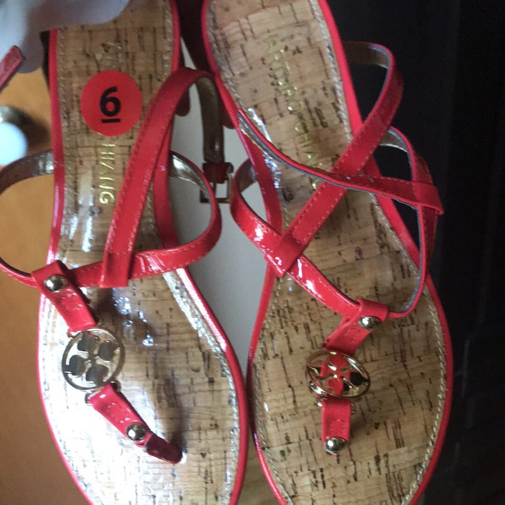 Coral sandals